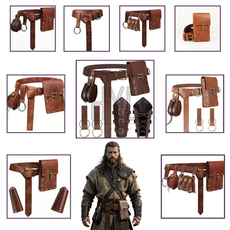 Party Supplies - Mittelalterliches Wikinger-Zubehör-Set Retro Steampunk Kostüm-Requisiten Halloween