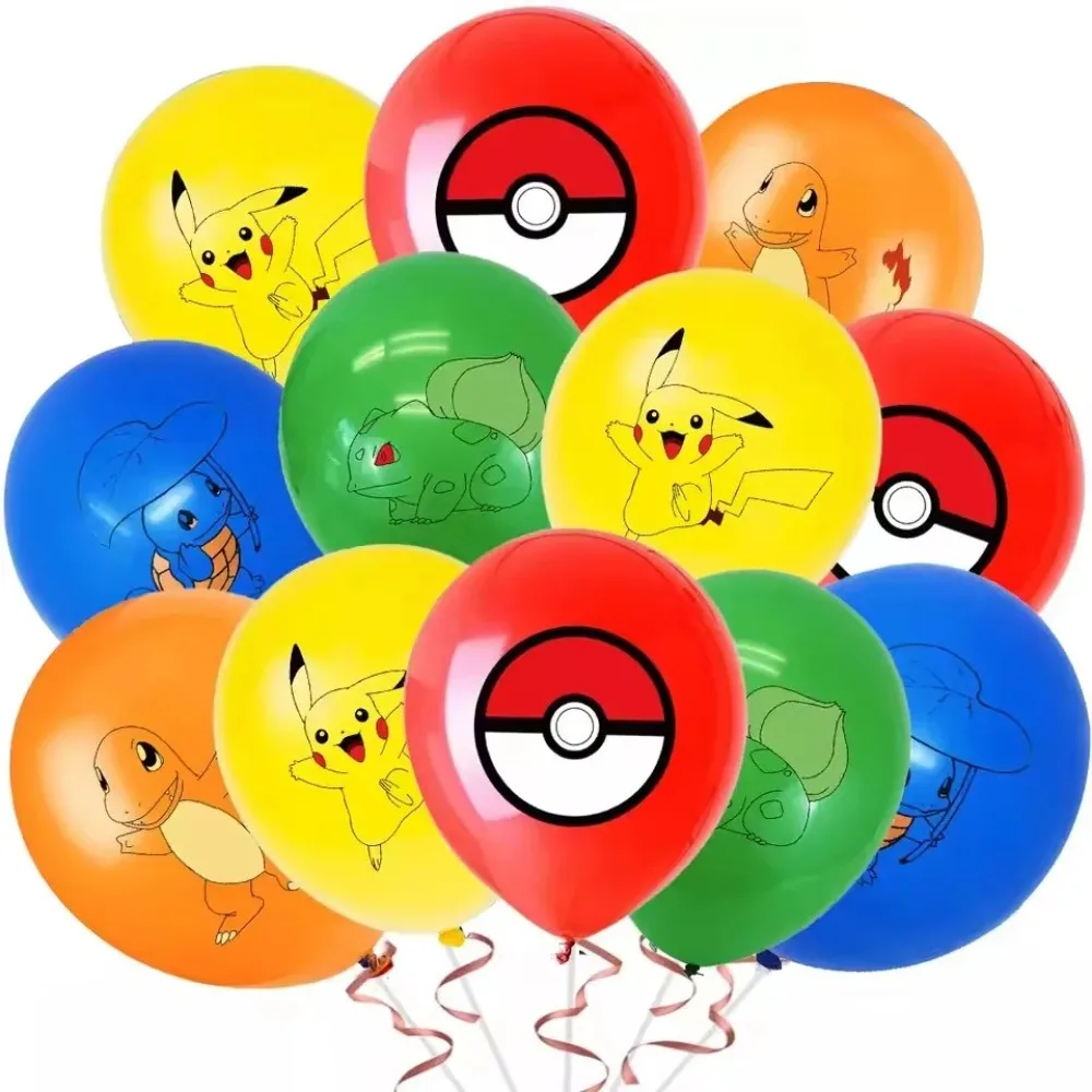 Party Supplies - 10 Stück Pokémon-Ballons aus Latex mit