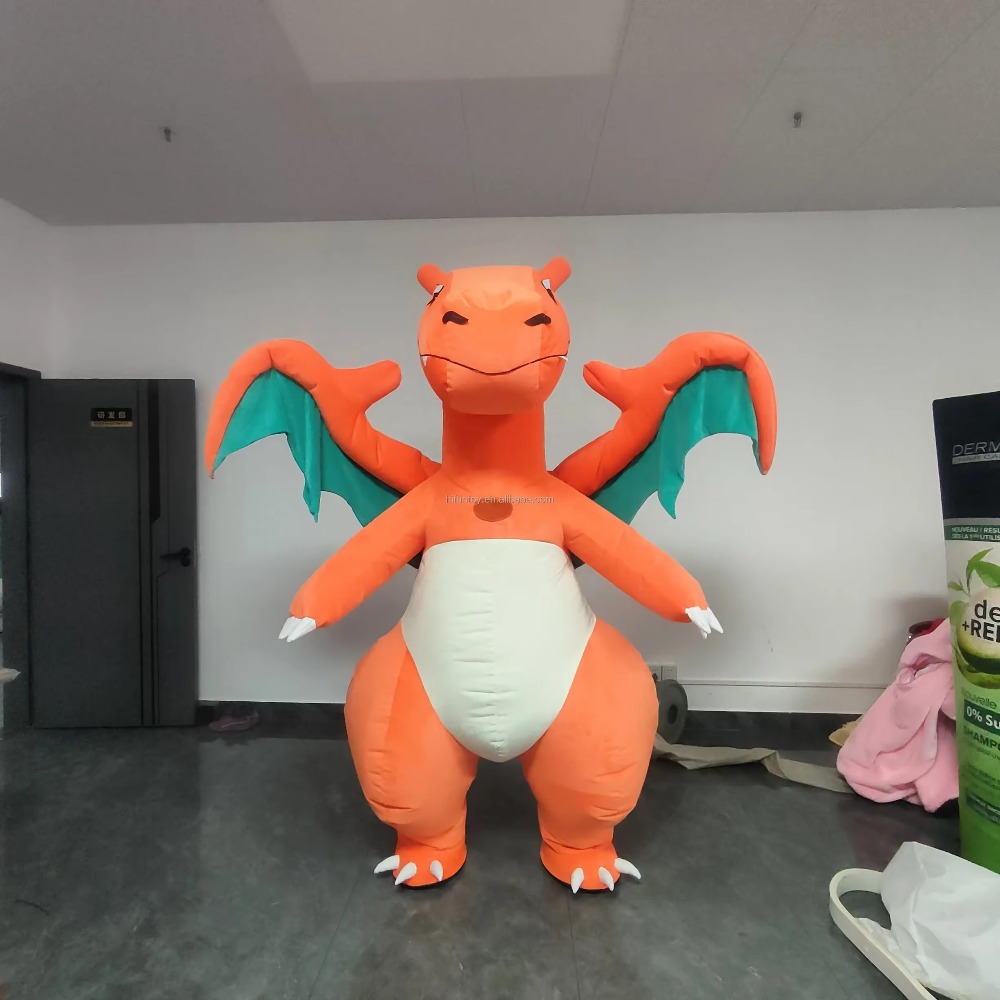 Inflatable Dinosaur Costume Adult - Halloween Weihnachten Dinosaurier Geh-Maskottchen Unisex Aufblasbares
