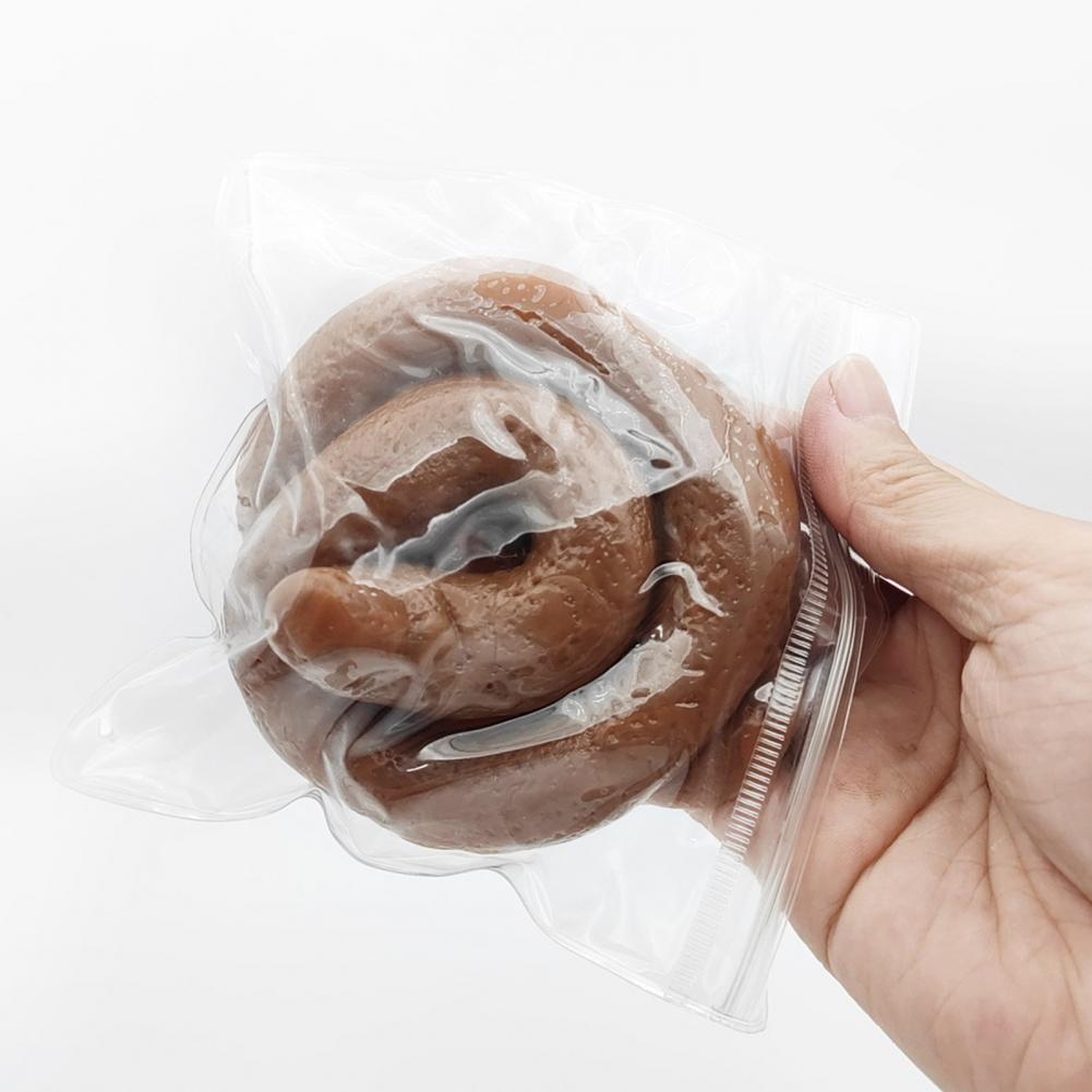 Fake Poop Gag Gift - Weiches Simulations-Kot-Spielzeug, Fake-Kot-Stressabbau-Spielzeug, Quetsch-Fidget-Gadget, weiches, dehnbares