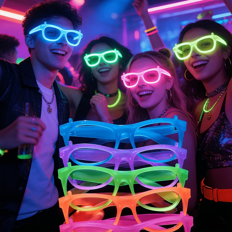 2/24 Stück Leuchtende Neon-Bri – Glow In The Dark Party Glasses Bewertung und Preis