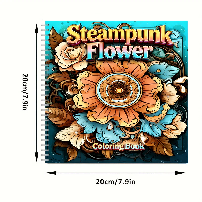 Malbuch „Steampunk-Blumen“ für – Party Supplies Bewertung und Preis