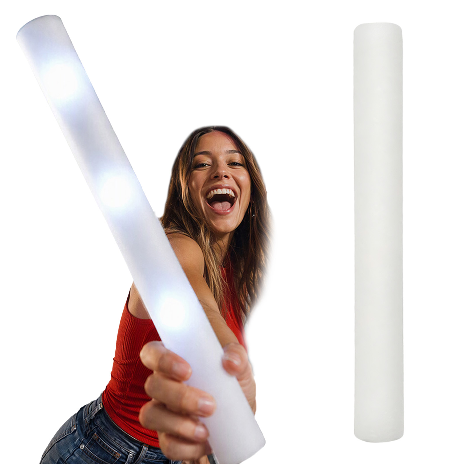 Wiederverwendbare Weiße Schaum – Flashing Led Foam Sticks Party Bewertung und Preis